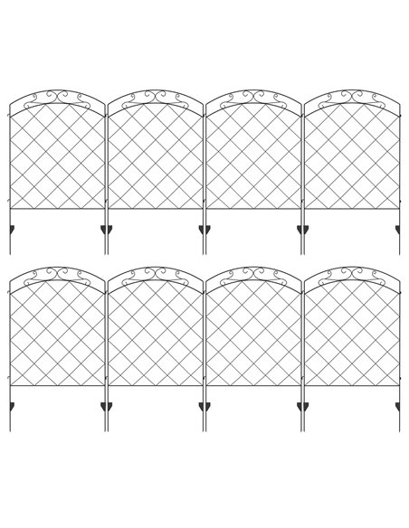 Outsunny 8PCs Decorative Garden Fence Panels, Black 844-P051 - pic 66688 | FastDaddyshop