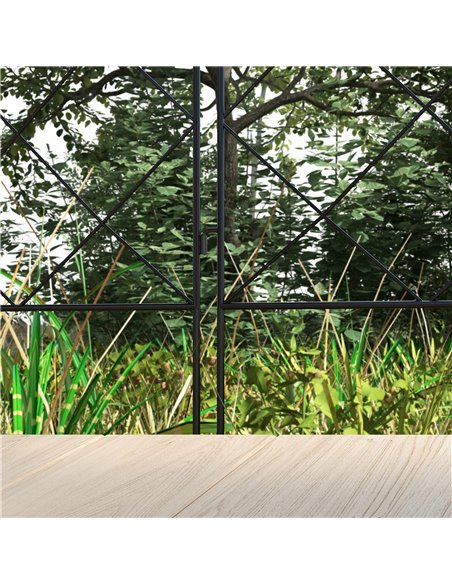 Outsunny Decorative Garden Fencing, 43in x 11.4ft Picket Fence Panels, 8PCs Rustproof Steel Wire Landscape Flower Bed Border Edg - pic 66696 | FastDaddyshop