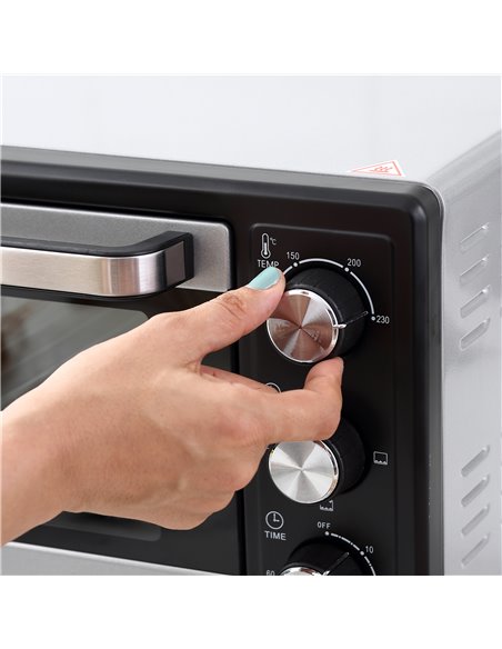 HOMCOM Convection Mini Oven, 16L Countertop Electric Grill, Toaster Oven with Adjustable Temperature, 60 Min Timer, Crumb Tray,  - pic 66704 | FastDaddyshop