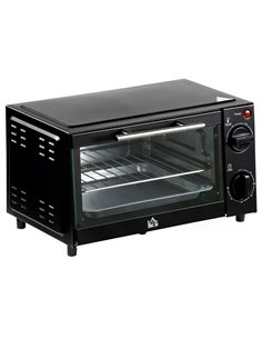 HOMCOM Convection Mini Oven, 9L Countertop Electric Grill, 750W Black 800-088 2