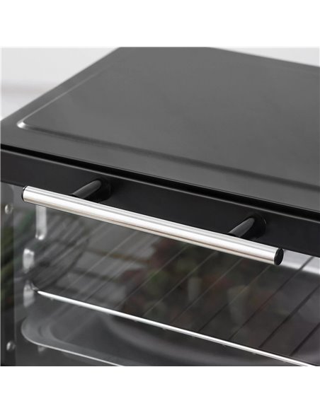 HOMCOM Convection Mini Oven, 9L Countertop Electric Grill, Toaster Oven with Adjustable Temperature, Timer, Baking Tray and Wire - pic 66713 | FastDaddyshop