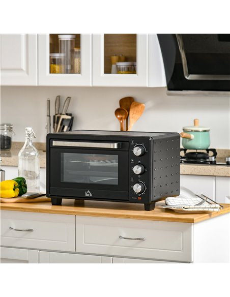 HOMCOM Mini Oven, 21L Countertop Electric Grill, Toaster Oven with Adjustable Temperature, Timer, Baking Tray and Wire Rack, 140 - pic 66716 | FastDaddyshop