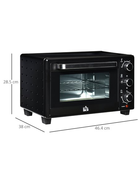 HOMCOM Mini Oven, 21L Countertop Electric Grill, Toaster Oven with Adjustable Temperature, Timer, Baking Tray and Wire Rack, 140 - pic 66717 | FastDaddyshop