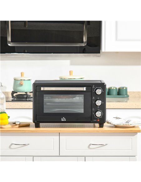 HOMCOM Mini Oven, 21L Countertop Electric Grill, Toaster Oven with Adjustable Temperature, Timer, Baking Tray and Wire Rack, 140 - pic 66723 | FastDaddyshop