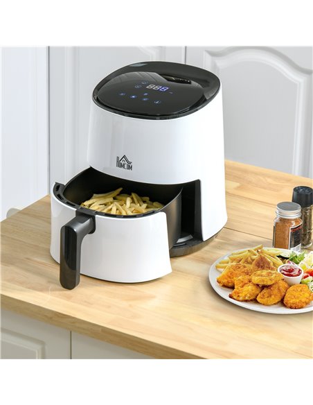 HOMCOM Air Fryers Oven 1300W 2.5L with Digital Display, Rapid Air Circulation, Adjustable Temperature, Timer and Nonstick Basket - pic 66734 | FastDaddyshop