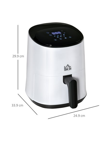 HOMCOM Air Fryers Oven 1300W 2.5L with Digital Display, Rapid Air Circulation, Adjustable Temperature, Timer and Nonstick Basket - pic 66735 | FastDaddyshop