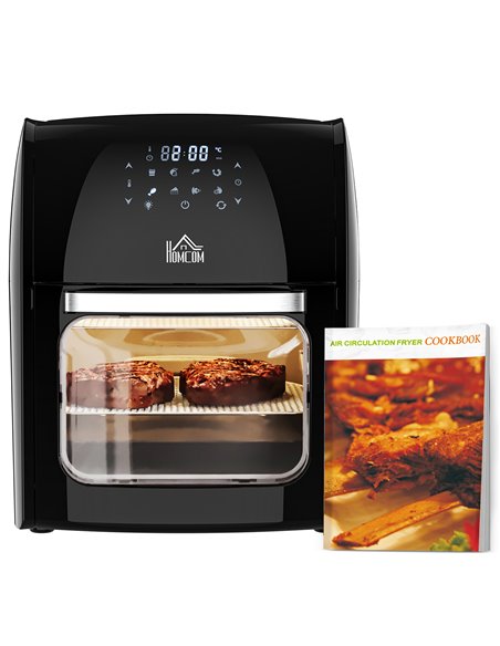 HOMCOM 1800W 12L 8 in 1 Digital Air Fryer Oven, Black 800-149V70 - pic 66760 | FastDaddyshop