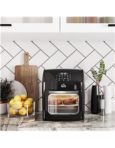 HOMCOM 1800W 12L 8 in 1 Digital Air Fryer Oven, Black 800-149V70 2