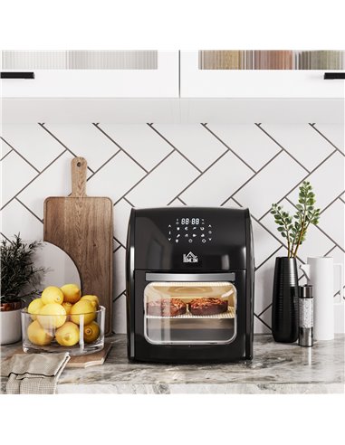 HOMCOM 12L 8 in 1 Digital Air Fryer Oven with Air Fry, Roast, Broil, Bake, Dehydrate, Rapid Air Circulation and 60-Minute Timer,