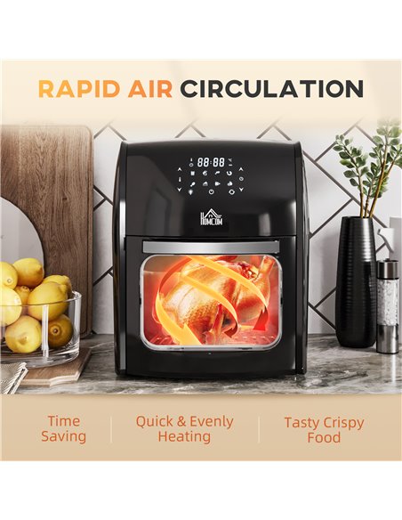 HOMCOM 12L 8 in 1 Digital Air Fryer Oven with Air Fry, Roast, Broil, Bake, Dehydrate, Rapid Air Circulation and 60-Minute Timer, - pic 66766 | FastDaddyshop