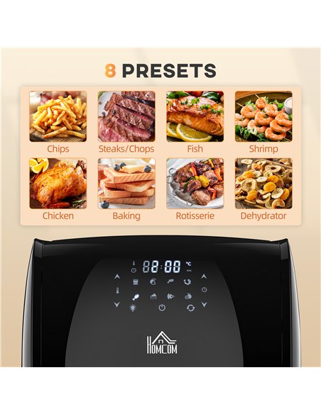 HOMCOM 12L 8 in 1 Digital Air Fryer Oven with Air Fry, Roast, Broil, Bake, Dehydrate, Rapid Air Circulation and 60-Minute Timer, - pic 66767 | FastDaddyshop