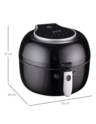 HOMCOM 7L Digital Air Fryer Oven with Air Fry, Roast, Broil, Bake, Dehydrate, 7 Presets, Rapid Air Circulation, 60-Minute Timer 