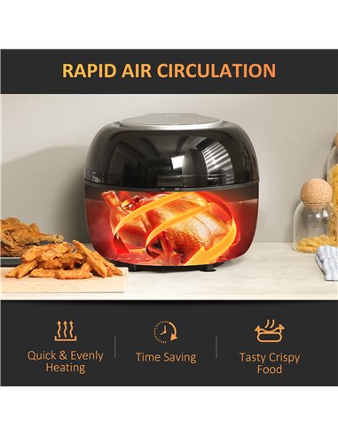 HOMCOM 7L Digital Air Fryer Oven with Air Fry, Roast, Broil, Bake, Dehydrate, 7 Presets, Rapid Air Circulation, 60-Minute Timer 