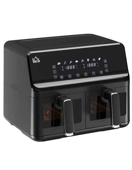 HOMCOM 2500W 8L Double Air Fryer Oven with 8 Presets, Black 800-166V70BK - pic 66778 | FastDaddyshop