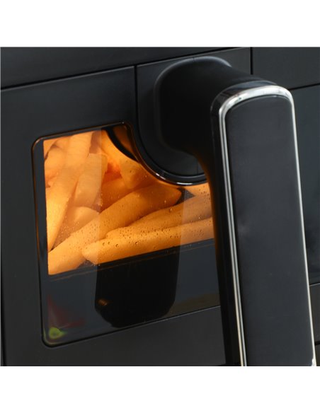 HOMCOM Family Air Fryer , 8L Double Air Fryer Oven w/ 8 Presets, Digital Display, Recipe Cookbook, 60min Timer for Oil Free & Lo - pic 66786 | FastDaddyshop