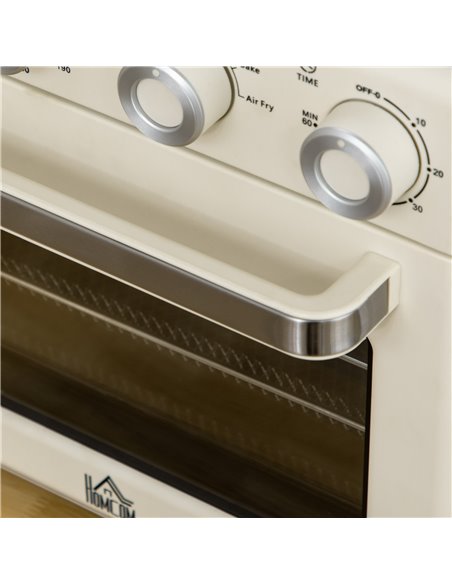HOMCOM 7-in-1 Toaster Oven, 20L 4-Slice Convection Oven with Warm, Broil, Toast, Bake, Air Fryer, 60min Timer and Adjustable The - pic 66795 | FastDaddyshop