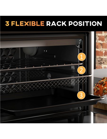 HOMCOM Air Fryer Oven, 13L Mini Oven, Multifunction Countertop Convection Oven with 12 Presets, Adjustable Temp and Time, 1200W  - pic 66818 | FastDaddyshop
