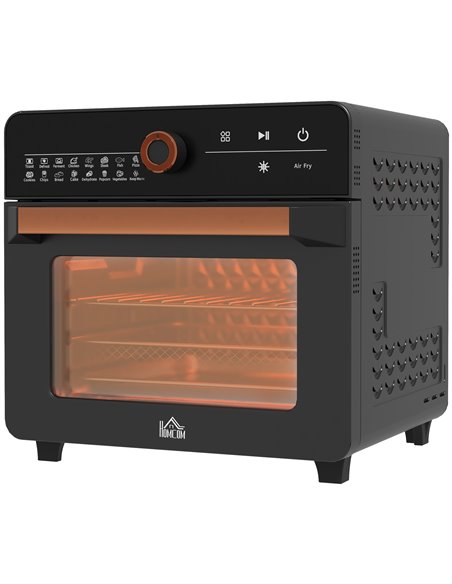 HOMCOM 1400W 20L Multifunction Convection Oven with 17 Presets, Black 800-169V70BK - pic 66823 | FastDaddyshop