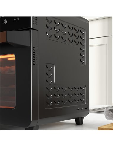 HOMCOM Air Fryer Oven, 20L Mini Oven, Multifunction Countertop Convection Oven with 17 Presets, Adjustable Temp and Time, 1400W 