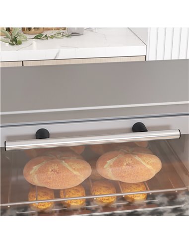 HOMCOM Mini Oven, 9L Countertop Electric Grill, Toaster Oven with Adjustable Temperature, Timer, Baking Tray and Wire Rack, 750W