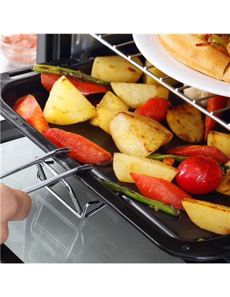 HOMCOM Mini Oven, 16L Countertop Electric Grill, Toaster Oven with Adjustable Temperature, 60 Min Timer, Crumb Tray, Baking Tray - pic 66875 | FastDaddyshop