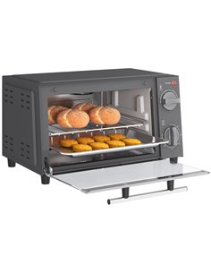 HOMCOM 750W 9L Electric Grill, Toaster Oven, Grey 800-088V70GY