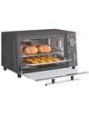 HOMCOM 750W 9L Electric Grill, Toaster Oven, Grey 800-088V70GY