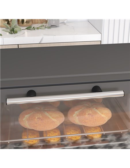 HOMCOM Mini Oven, 9L Countertop Electric Grill, Toaster Oven with Adjustable Temperature, Timer, Baking Tray and Wire Rack, 750W - pic 66885 | FastDaddyshop