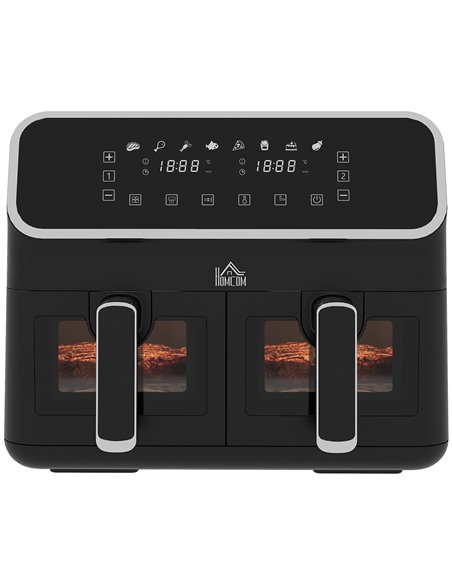 HOMCOM 2700W 8L 8-In-1 Family Size Double Air Fryer Oven, Black 800-191V70BK - pic 66886 | FastDaddyshop