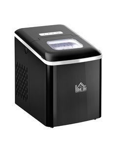 HOMCOM Ice Maker, Portable Bullet Ice Cube Machine 12kg/24H, Black 800-063V70