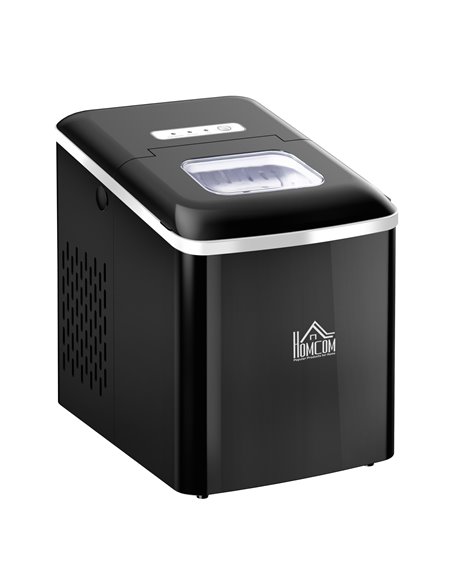 HOMCOM Ice Maker, Portable Bullet Ice Cube Machine 12kg/24H, Black 800-063V70 - pic 66958 | FastDaddyshop