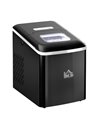 HOMCOM Ice Maker, Portable Bullet Ice Cube Machine 12kg/24H, Black 800-063V70