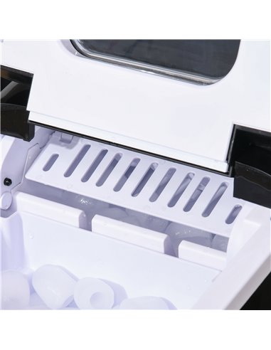 Ice Maker Countertop Portable Bullet Ice Cube Machine 12kg/24H Production Automatic Cleaning Visible Window Scoop and Basket Bla