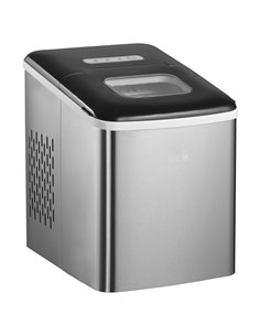 HOMCOM Ice Cube Maker Machine for Home 12kg in 24 Hrs, Silver and Black 800-075V70
