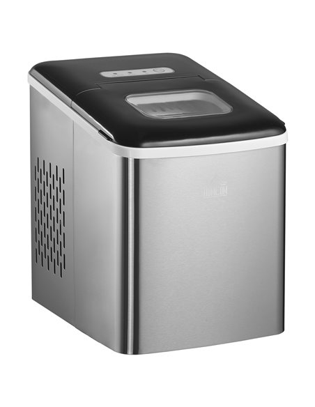 HOMCOM Ice Cube Maker Machine for Home 12kg in 24 Hrs, Silver and Black 800-075V70 - pic 66967 | FastDaddyshop