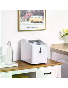 HOMCOM 12kg Ice Maker Machine for Home 12kg Ice in 24 Hours, White 800-101 2