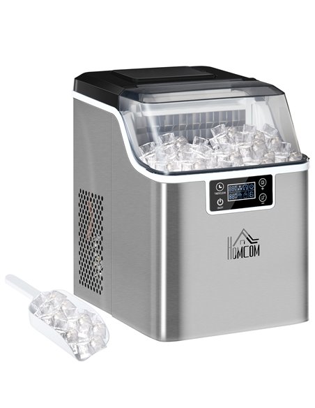HOMCOM Ice Cube Maker Machine for Home, 20kg in 24 Hrs, Silver 800-139V70 - pic 66994 | FastDaddyshop