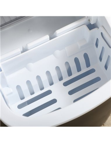 HOMCOM Ice Maker Machine Counter Top, 12Kg in 24 Hrs, 9 Cubes Ready in 6-12Mins, Portable Ice Cube Maker with Ice Scoop and Bask