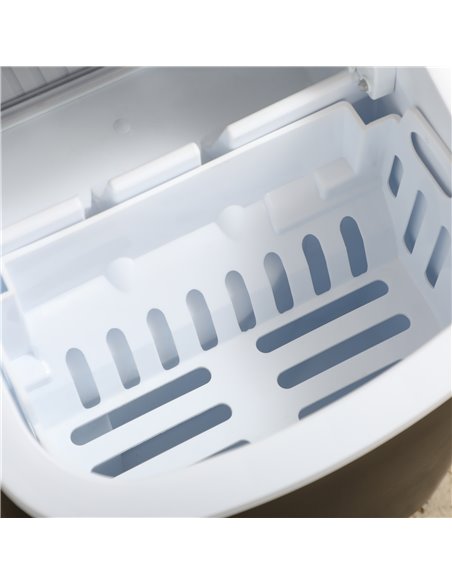HOMCOM Ice Maker Machine Counter Top, 12Kg in 24 Hrs, 9 Cubes Ready in 6-12Mins, Portable Ice Cube Maker with Ice Scoop and Bask - pic 67011 | FastDaddyshop