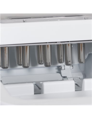 HOMCOM Portable Ice Maker Countertop, Bullet Ice Cube Machine, 9 Ice Cubes per 8 Minutes, Automatic Cleaning, Visible Window Sco