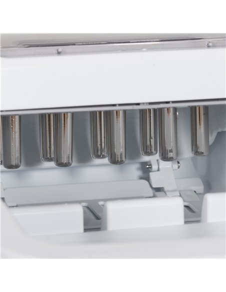 HOMCOM Portable Ice Maker Countertop, Bullet Ice Cube Machine, 9 Ice Cubes per 8 Minutes, Automatic Cleaning, Visible Window Sco - pic 67020 | FastDaddyshop