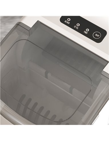 HOMCOM Ice Maker Machine Counter Top, 12Kg in 24 Hrs, 9 Cubes Ready in 6-12Mins, Portable Ice Cube Maker with Ice Scoop and Bask