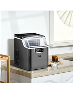 HOMCOM Ice Maker Machine Countertop, 20Kg in 24 Hrs, Black 800-139V70BK 2