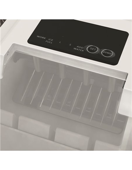HOMCOM Ice Maker Machine Countertop, 12Kg in 24 Hrs, 9 Cubes Ready in 6-13Mins, Self-Cleaning Portable Ice Cube Maker with 2 Siz - pic 67065 | FastDaddyshop