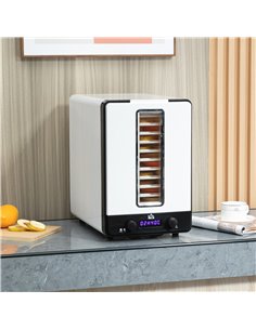 HOMCOM 11 Tier Food Dehydrator, 550W Food Dryer Machine, White 800-143V70 2
