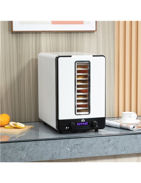 HOMCOM 11 Tier Food Dehydrator, 550W Food Dryer Machine with Adjustable Temperature, Timer and LCD Display for Drying Fruit, Mea - pic 67067 | FastDaddyshop