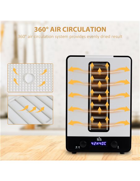 HOMCOM 11 Tier Food Dehydrator, 550W Food Dryer Machine with Adjustable Temperature, Timer and LCD Display for Drying Fruit, Mea - pic 67072 | FastDaddyshop