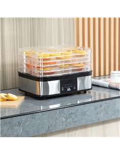 HOMCOM 5 Tier Food Dehydrator, 245W Food Dryer Machine, Silver 800-142V70 2