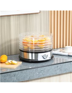 HOMCOM 5 Tier Food Dehydrator, 250W Food Dryer Machine, Silver 800-145V70 2