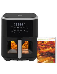 HOMCOM 6.7L 4 in 1 Air Fryer, Bake, Roast and Dehydrator, Black 800-147V71BK